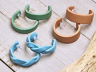 Create Your Own Polymer Clay Huggie Hoop Earrings