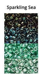 Sparkling Sea Monochromatic Ombre seed beads