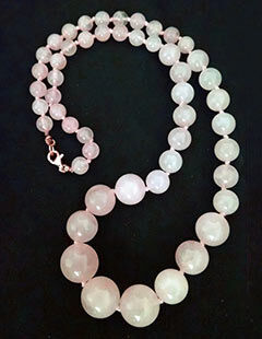 Classic Graduated Rose Quartz Necklace