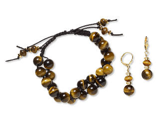 Tigereye Bracelet and Earrings