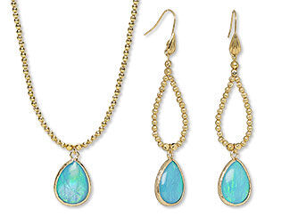Single-Strand Necklace and Earring Set