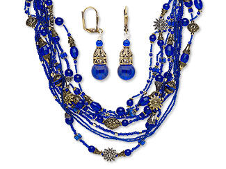 Multi-Strand Necklace and Earring Set