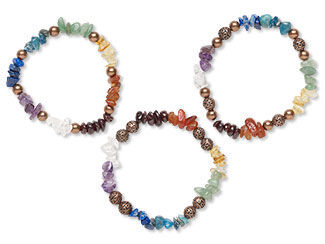 Three-Piece Chakra Bracelet Set