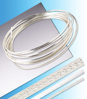 Silver sheet, wire and bezel strips