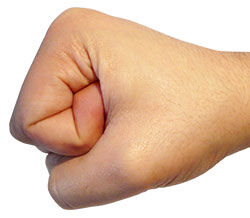 Making a fist