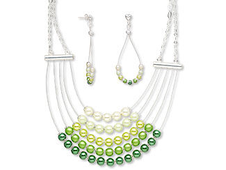 Multi-Strand Necklace and Earring Set