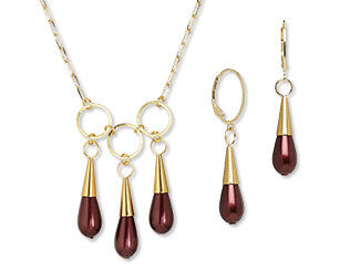 Single-Strand Necklace and Earring Set