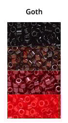 Goth Themed Ombre seed beads
