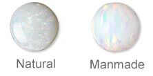 Natural opal, manmade opal