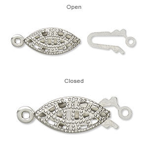 Open and closed fishhook clasp