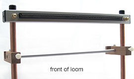Step 4 - Front of loom showing warping bar
