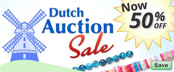 Save on our Dutch Auction Sale with discounts 50% off.