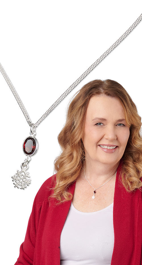 Necklace and earrings using faceted gems