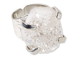 Ring with Druzy Agate