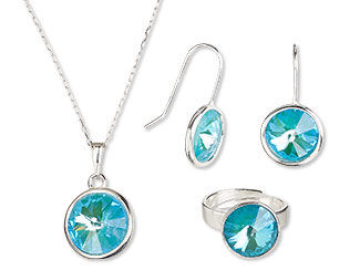 Single-Strand Necklace, Earrings and Ring Set