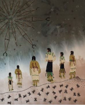 beaded native figures