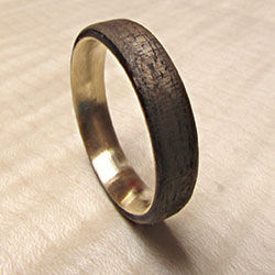 Wood wedding band