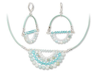 Single-Strand Necklace and Earrings Set