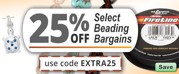 Save an Extra 25% Off on Select Beading Bargains. Use the code EXTRA25 at checkout to claim offer.