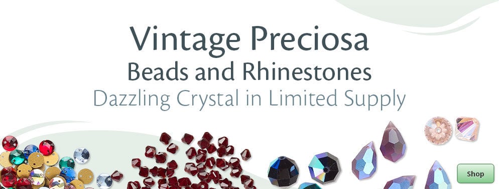 Shop Vintage Preciosa Beads and Rhinestones