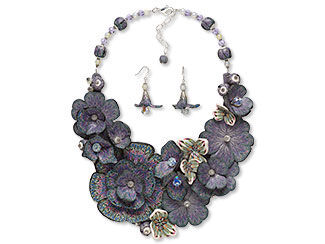 Bib-Style Necklace and Earring Set