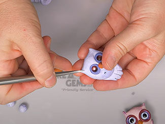 Polymer Clay Owl Pendant
