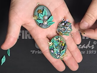 Creating a Polymer Clay Flower and Leaf Pendant