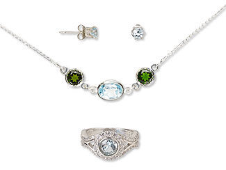 Single-Strand Necklace, Ring and Earring Set