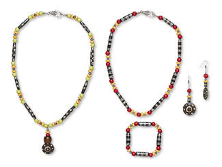 Two-Piece Necklace, Bracelet and Earring set