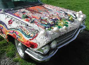 Beaded car hood
