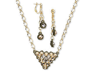 Single-Strand Necklace and Earring Set