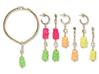 Polymer Clay Gummy Bear Jewelry Set