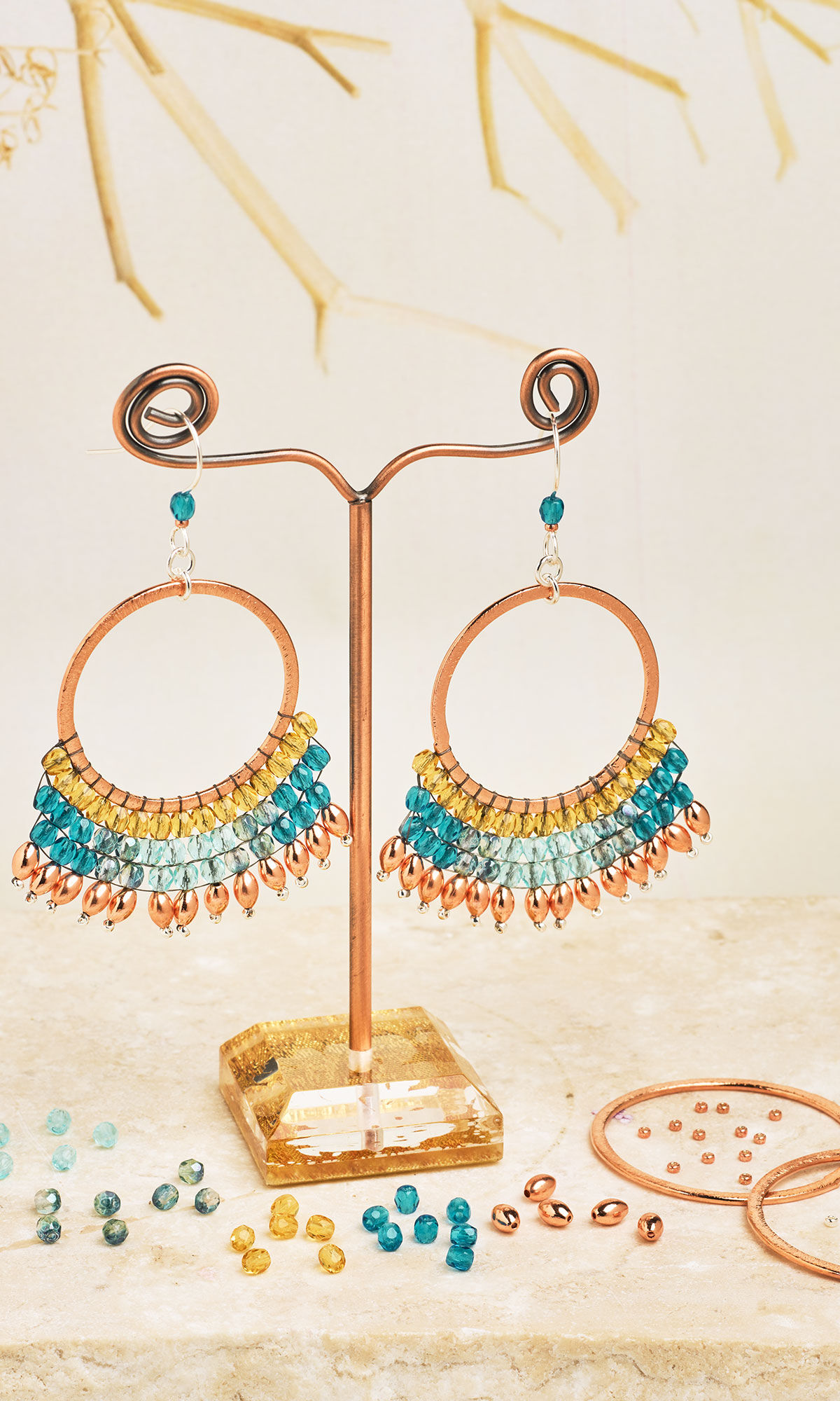 Design Idea QN2D on an earring stand