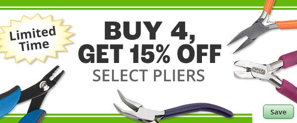 Save on our Limited Time, Buy four, get 15% off Select Pliers.