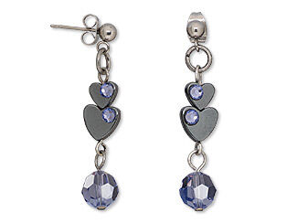 An image of earrings with hemalyke hearts 