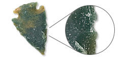 Knapped arrowhead