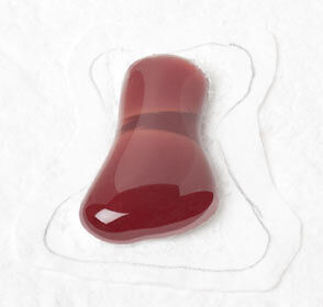 Step 3 - The fired fused glass frit after kilning