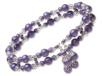 Memory Wire Choker-Style Necklace, Bracelet, Toe Ring and Earring Set