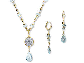 Double-Strand Necklace and Earring Set
