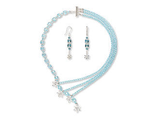 Triple-Strand Necklace and Earring Set