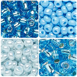blue bead assortment
