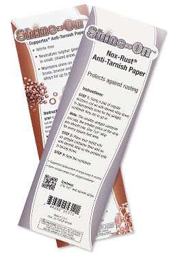 Shine-on anti-tarnish paper