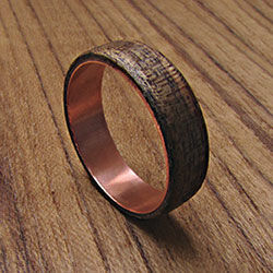 Wood wedding band