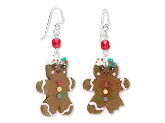 Gingerbread Man Earrings