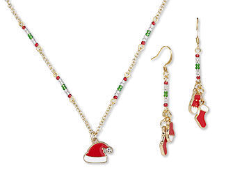 Single-Strand Necklace and Earrings Set