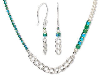 Single-Strand Necklace and Earrings