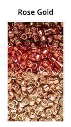 Rose Gold Monochromatic Ombre seed beads