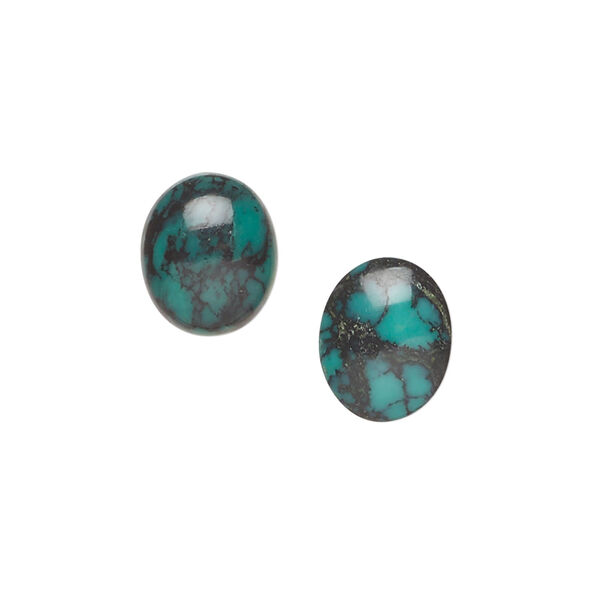 Turquoise 1pkg2, calibrated oval cab 12x10mm image number 0
