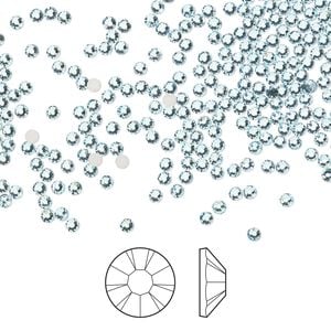 Flat back 1440pk aquamarine foil back, Preciosa MAXIMA Czech crystal rhinestone 1.7-1.9mm chaton rose round SS5