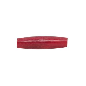 Bead, horn (dyed), red, 25x6mm-25x8mm hand-cut hairpipe, Mohs hardness 2-1/2. Sold per pkg of 40.